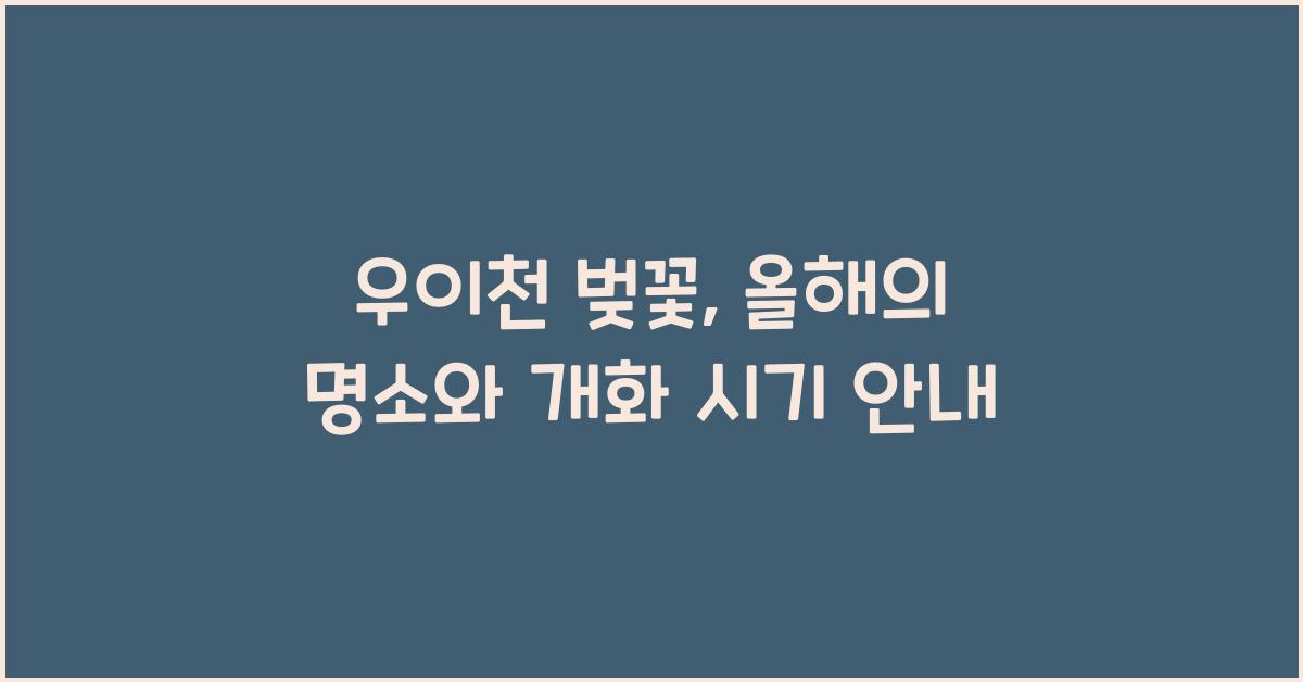 우이천 벚꽃