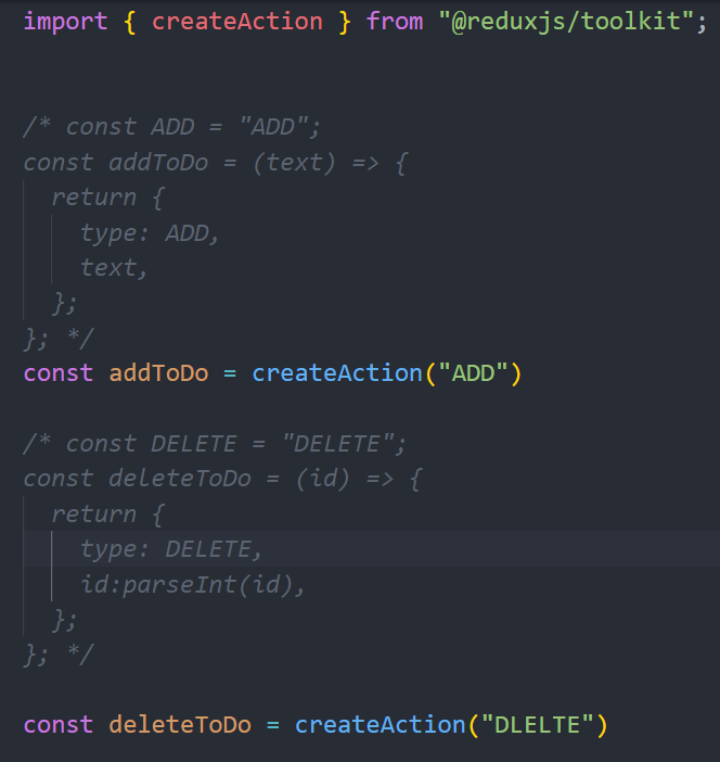 React-Redux (Redux Toolkit createAction 사용법)