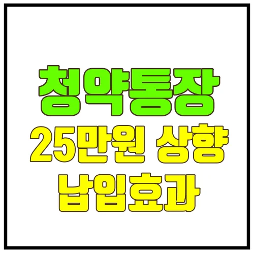 청약통장25만원