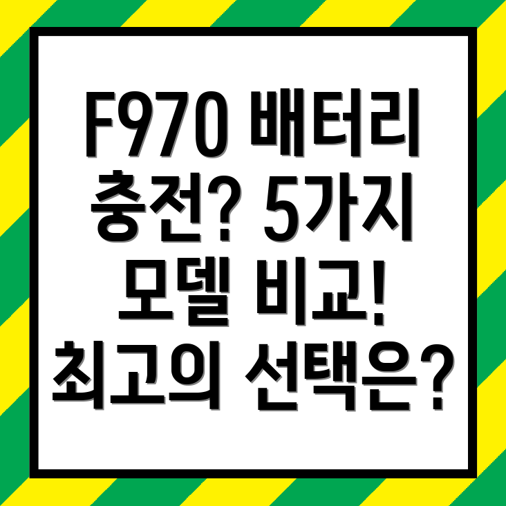 F970배터리충전기선택가이드5가지인기모델분석및비교