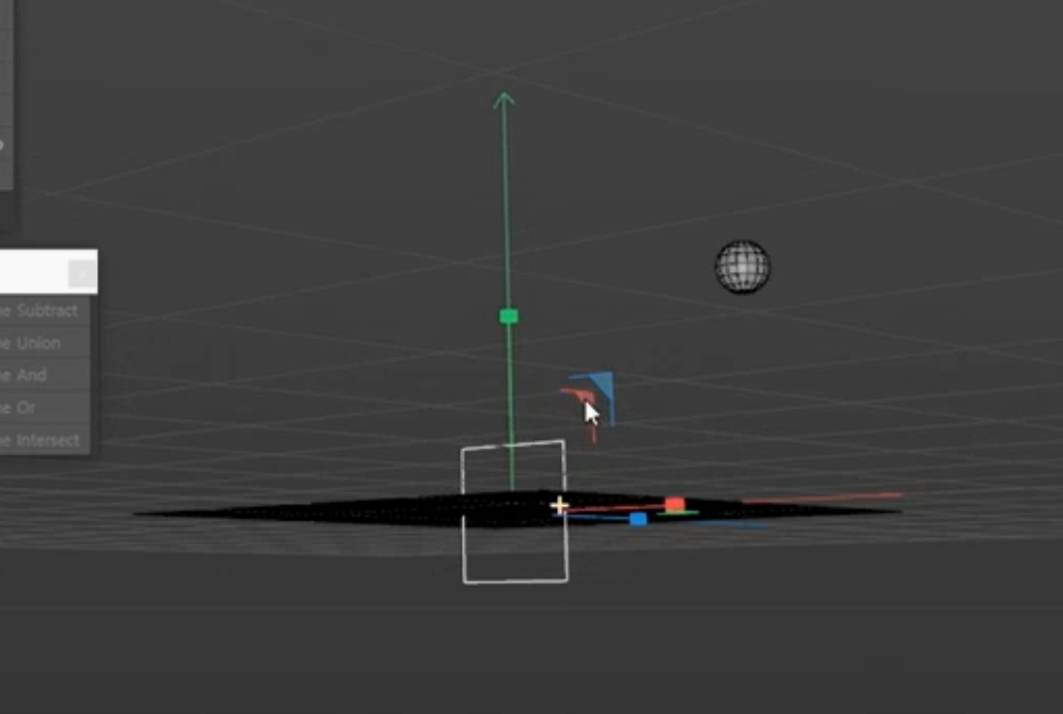 뷰포트에 추가된 의문의 사각형 모양