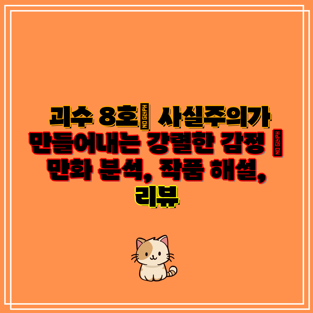 괴수 8호 사실주의가 만들어내는 강렬한 감정 만화