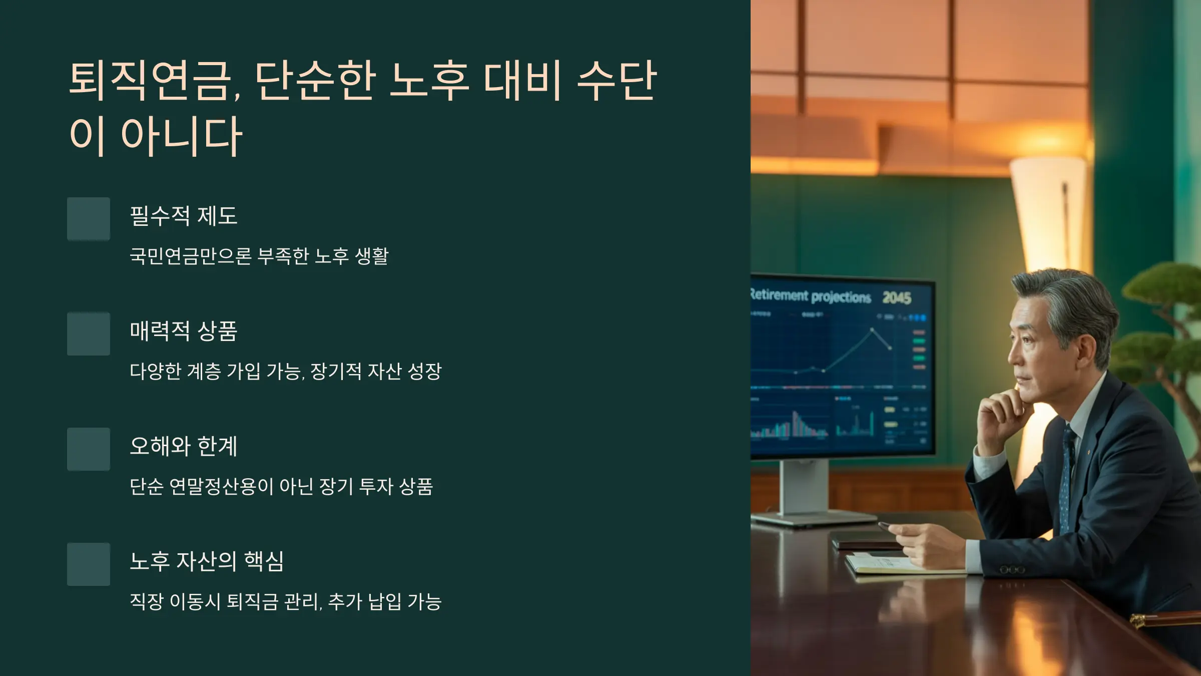 퇴직연금, 단순한 노후 대비 수단이 아니다