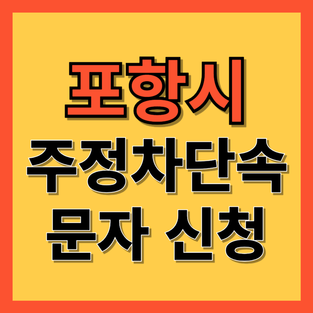 포항시 주정차 단속 알림 서비스 신청 방법 ❘ 불법주차 문자알림서비스