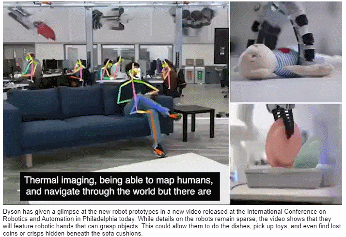  다이슨이 청소기만 만든다고?...천만에 미래 로봇공학에 큰 투자  VIDEO: Dyson is investing in the future, investing in robotics