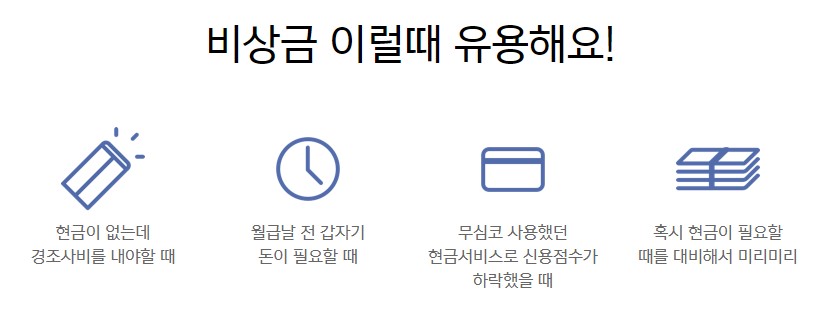 비상금 사용 방법