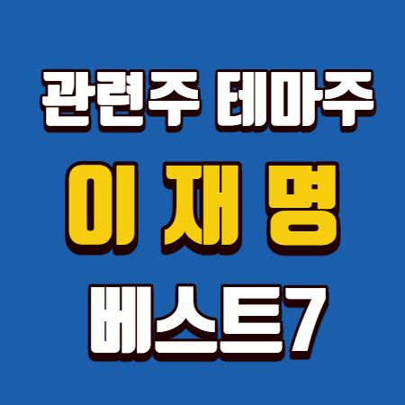  이재명 관련주 테마주 베스트5