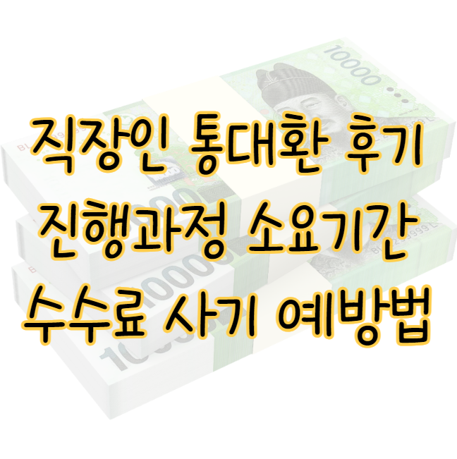 직장인 통대환 후기 진행과정 소요기간 수수료 사기 예방 꿀팁 표지