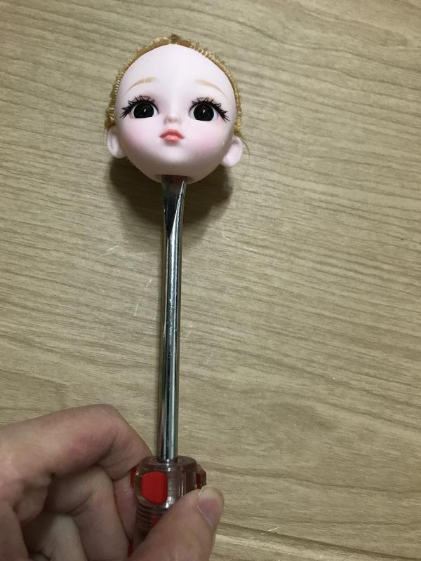 일자드라이버로-머리카락빼기