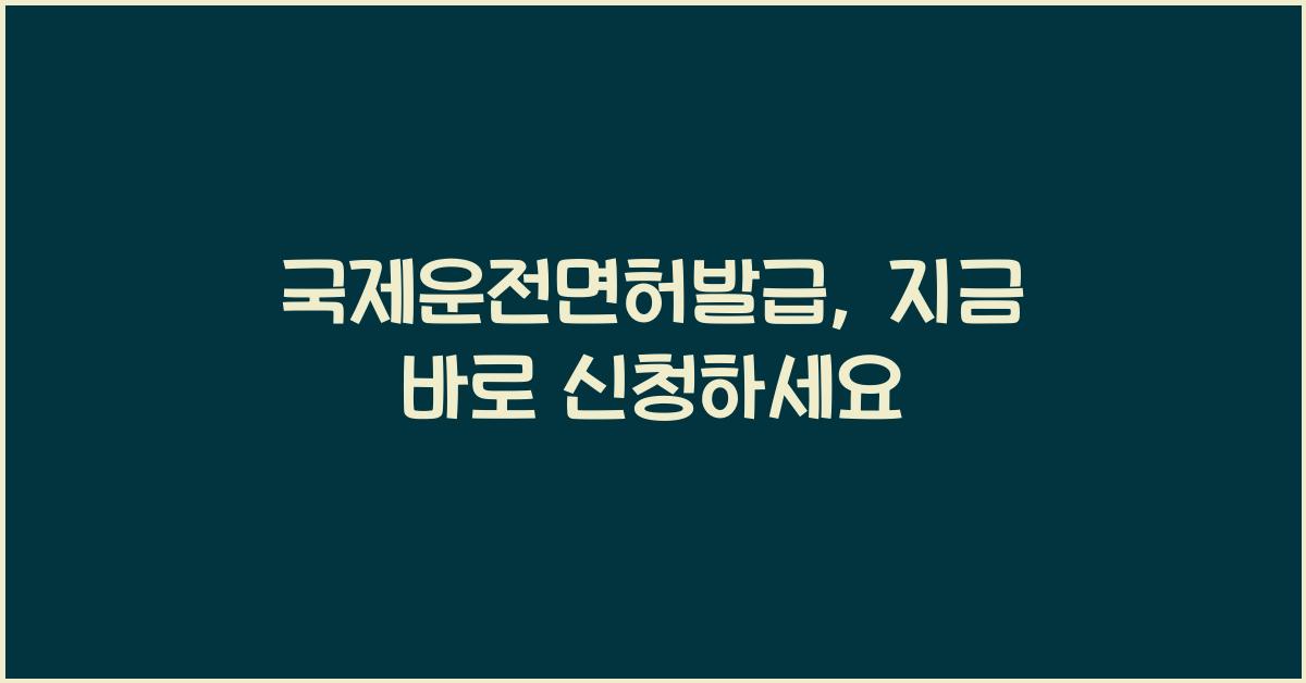 국제운전면허발급