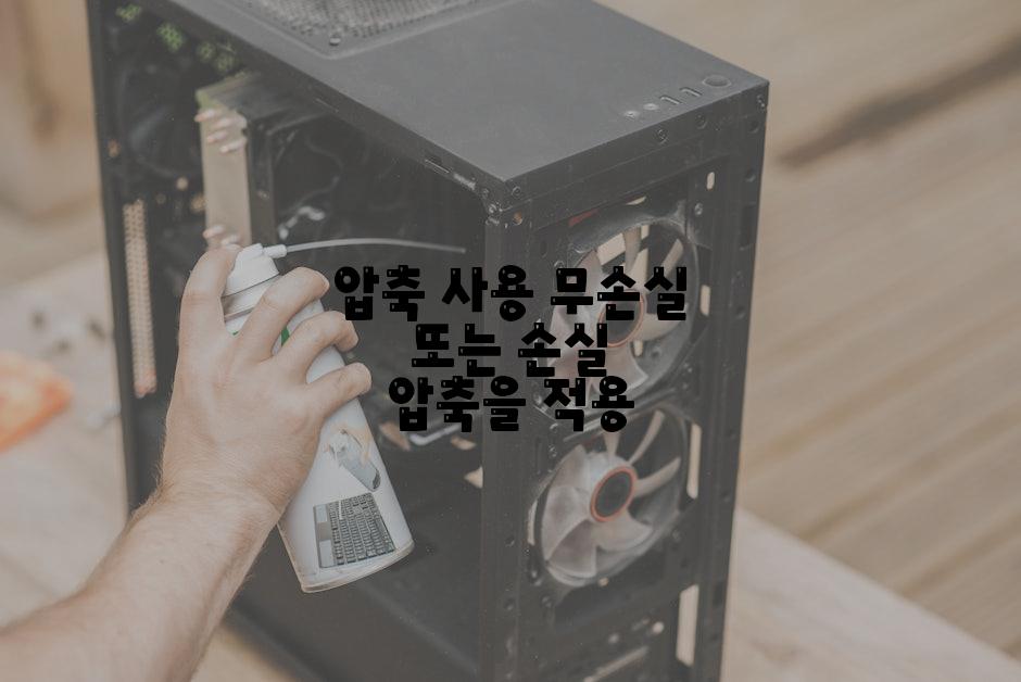 압축 사용 무손실 또는 손실 압축을 적용