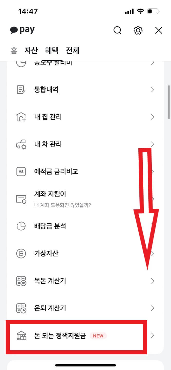카카오페이 정책지원금 알림서비스 신청방법, 활용팁