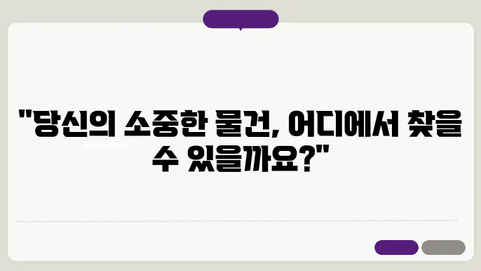 대중교통 분실물 대처법 분실물, 분실물 센터, 분실물 찾는 법
