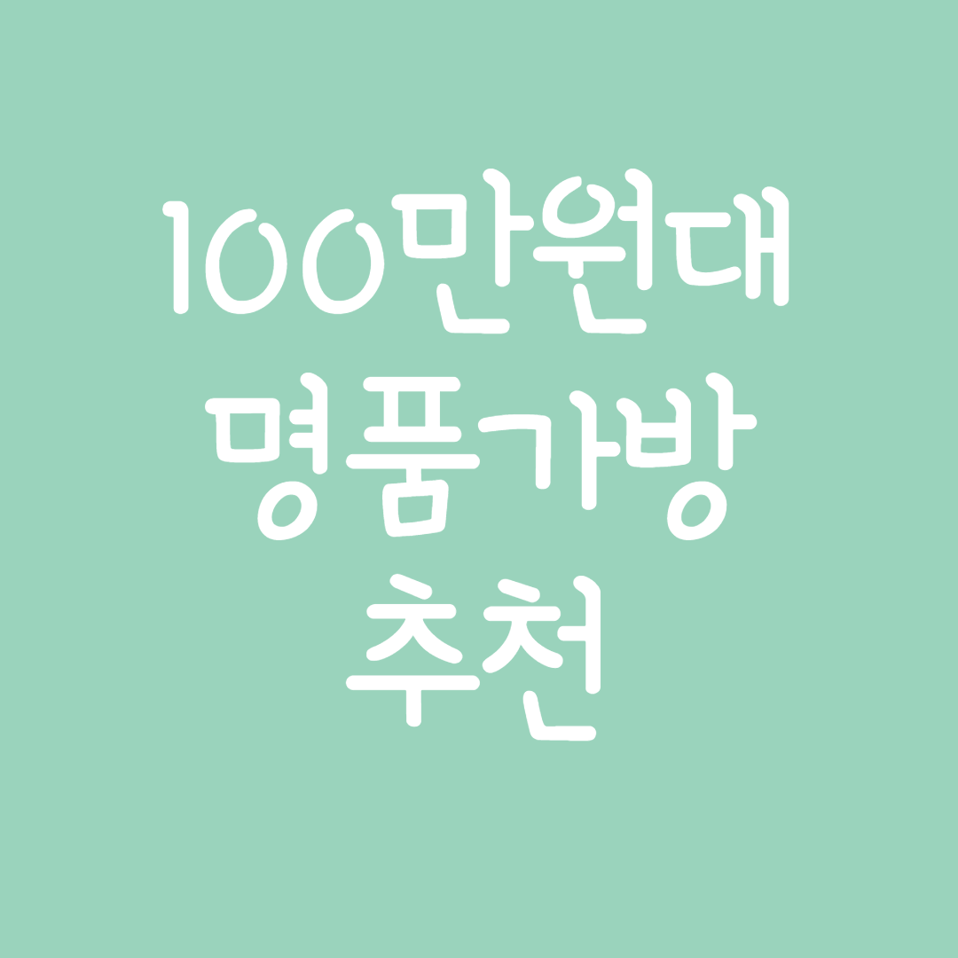 100만원대 명품가방 추천 - 핫이슈정보 100만원대 명품가방 추천 - 핫이슈정보