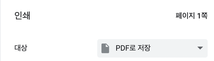 대상 - PDF로 저장