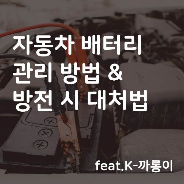 배터리 관리 방법 및 방전 시 대처법 (feat.K-까롱이)