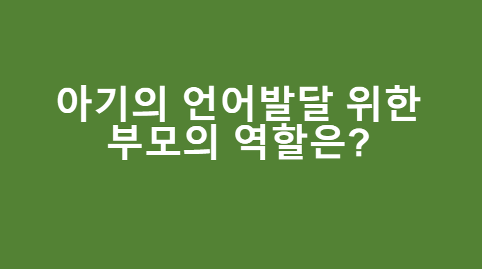  돌 이전 아기 언어발달 시켜주는 방법