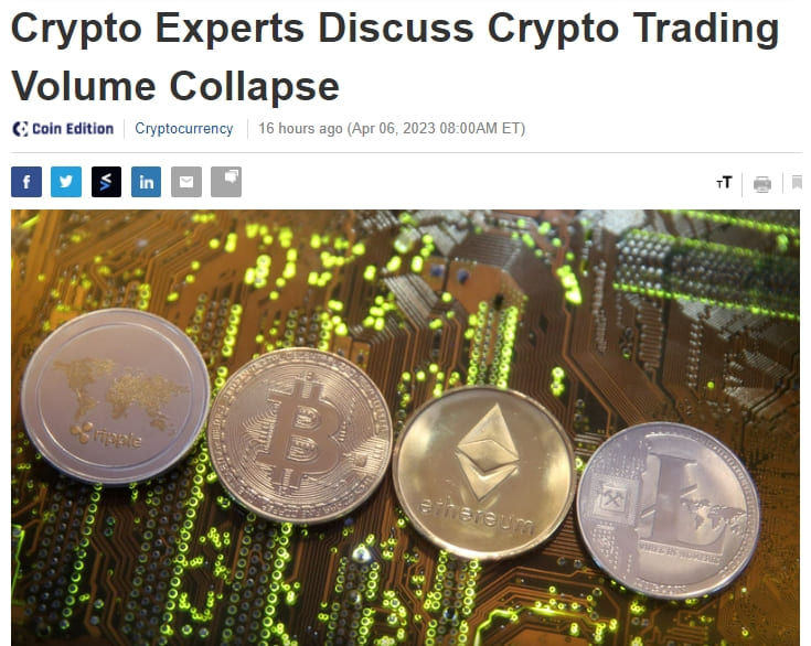비트코인 거래량 급감은 무엇을 의미하는가 Crypto Experts Discuss Crypto Trading Volume Collapse