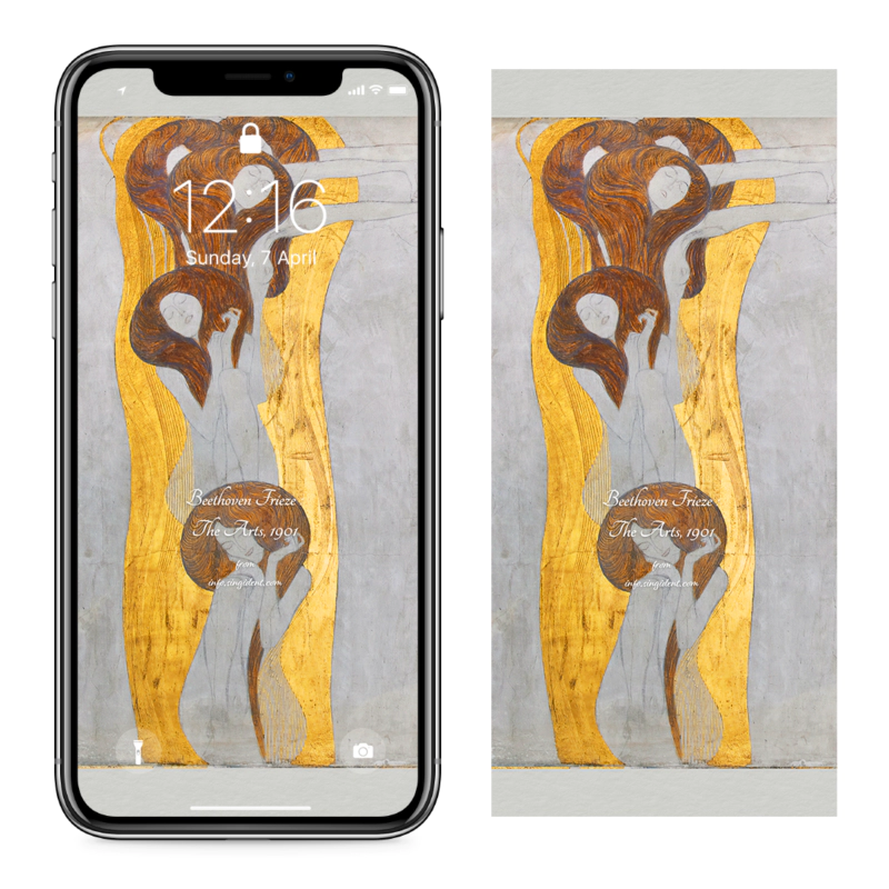04 베토벤 프리즈&#44; 예술 C - Gustav Klimt 클림트배경화면