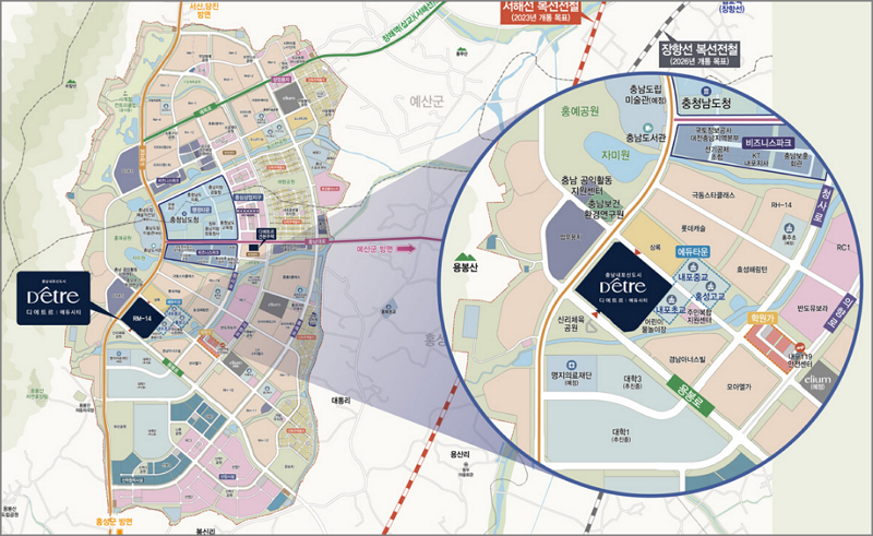 내포신도시 디에트르 에듀시티 입지&#44; 주변환경&#44; 교통
