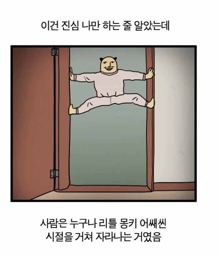 이건 진심 나만 하는 줄 알았는데 
V 
사람은 누구나 리틀 몽키 어쌔씬 
시절을 거쳐 자라나는 거였음