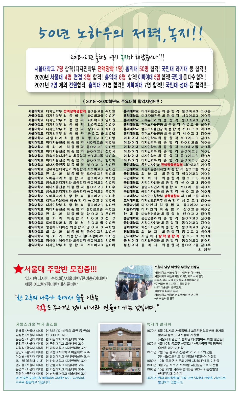 서울대 수시 면접2022 서울대 홍대 이대 미대 서류 미활보 면접준비 10