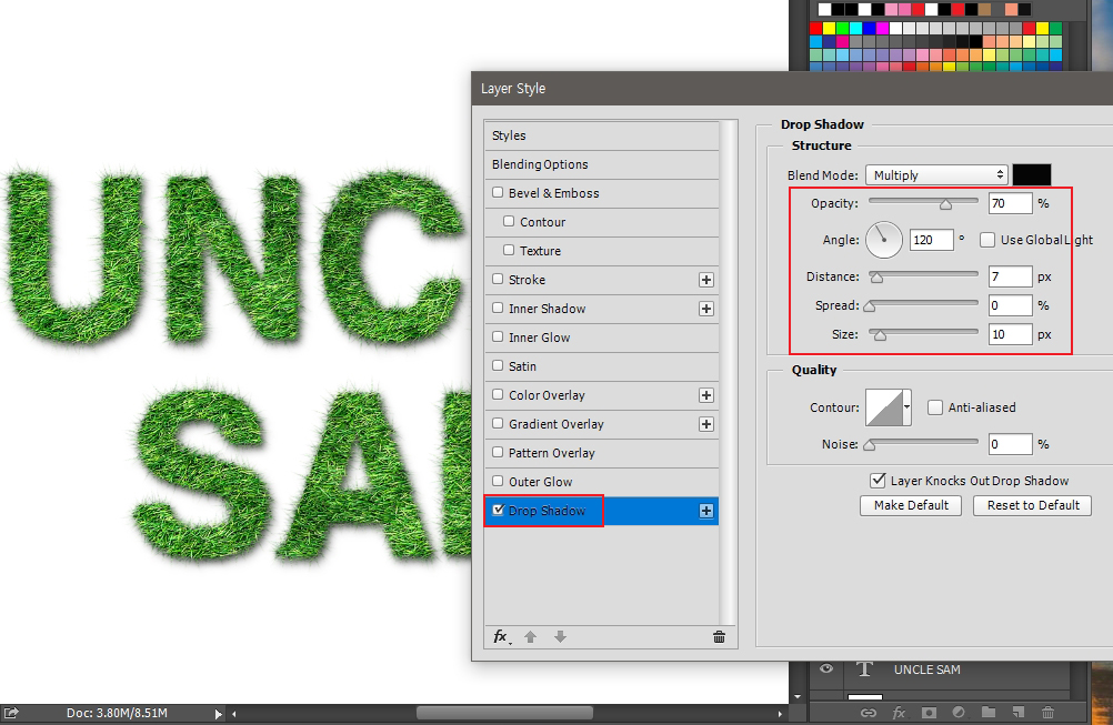 포토샵 drop shadow