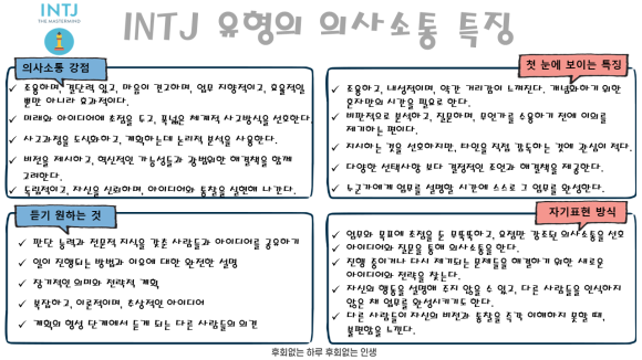  INTJ 유형의 의사소통 특징
