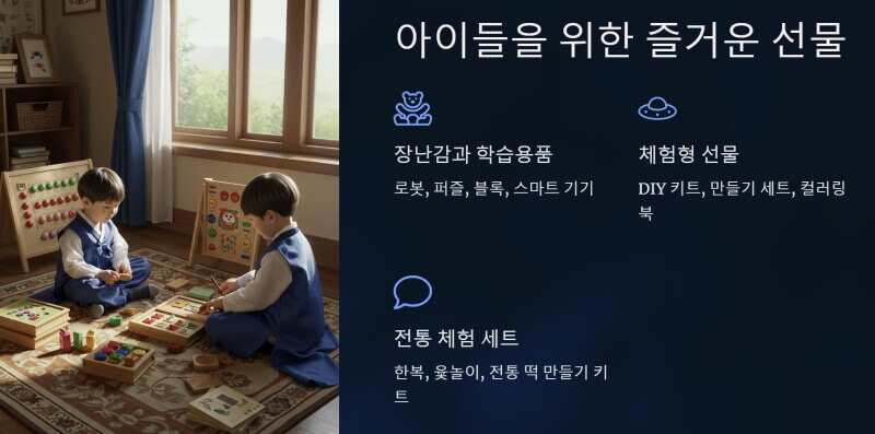아이들을 위한 선물 이미지