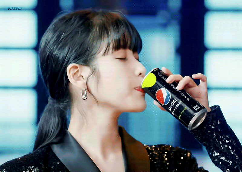  아이유 펩시 제로슈거 슈가 라임 콜라 CF 움짤 gif 사진
