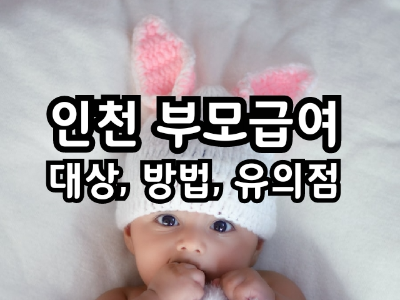  인천시 부모급여 지급 대상, 방법, 중복 수령 가능 여부 (공식 문서)