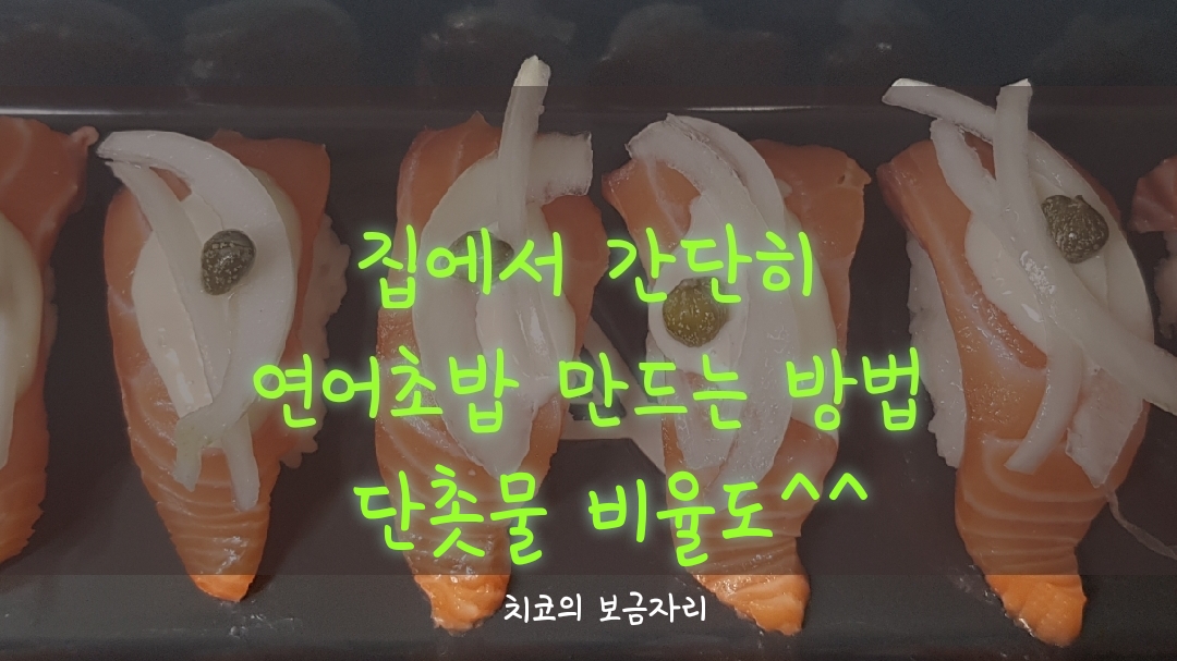  연어초밥 만들기 집에서도 간단히 단촛물 비율은 이렇게