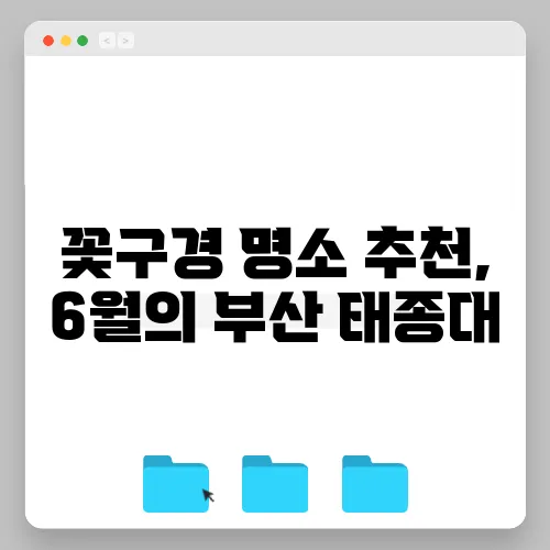 꽃구경 명소 추천, 6월의 부산 태종대