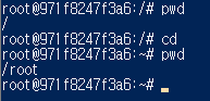 $ pwd
$ cd
$ pwd