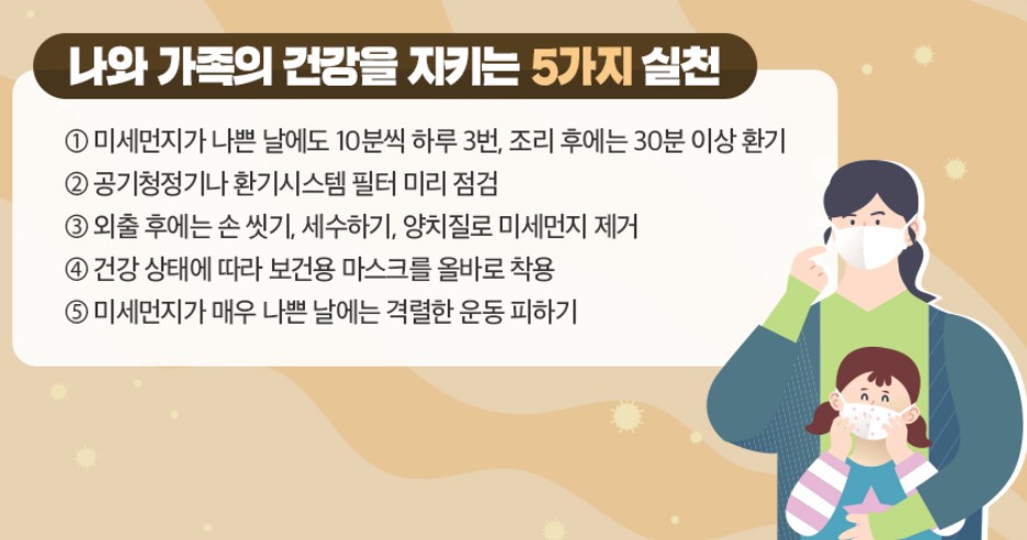 미세 먼지 실천 5가지