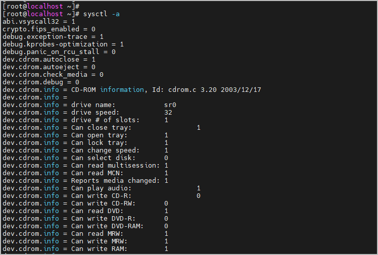  [Linux] sysctl 명령어로 커널 파라미터 값 변경
