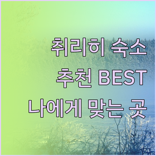 취리히 숙소 고민? 유스호스텔부터 캘