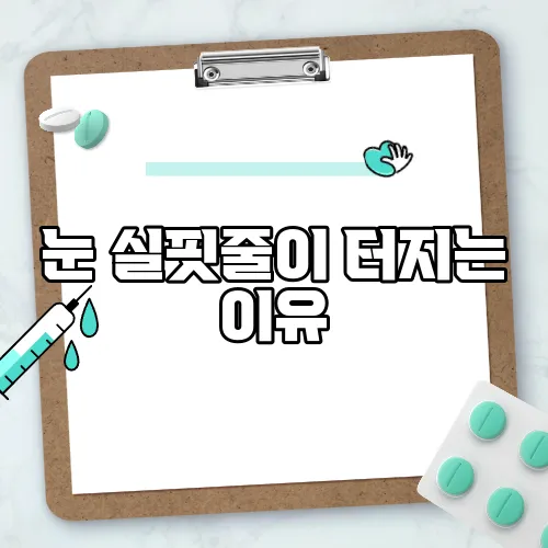 눈 실핏줄이 터지는 이유
