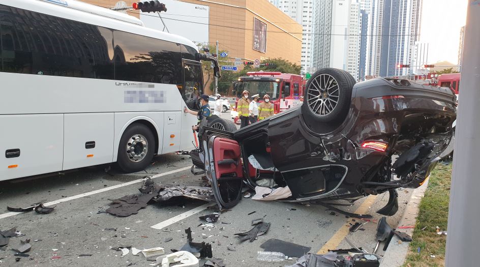  해운대 포르쉐 사고 운전자 대마흡입