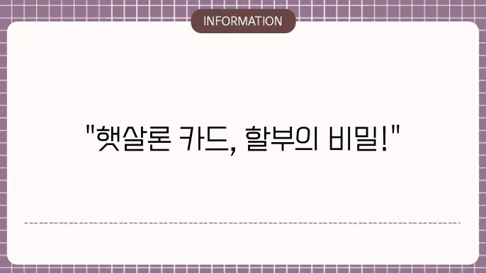 햇살론 신용카드 할부 가능 조건 정리