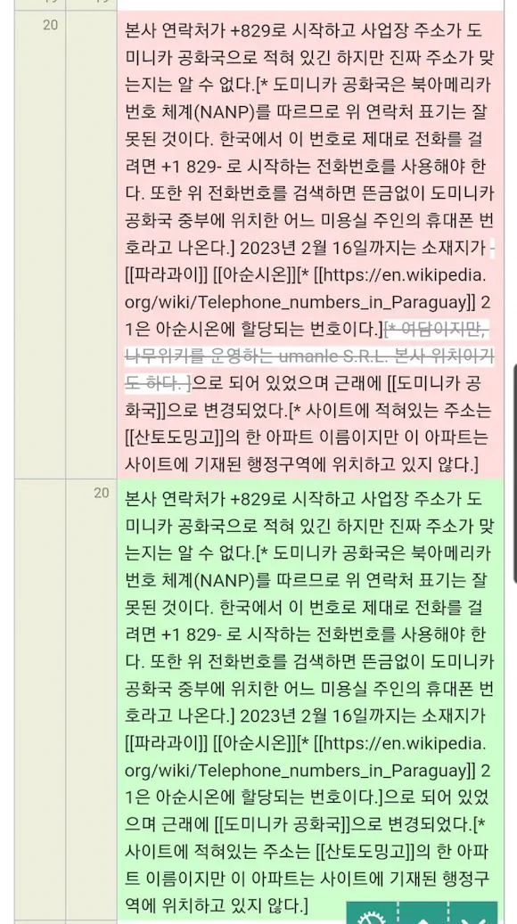 누누티비와 나무위키는 동일 소유자인 근거