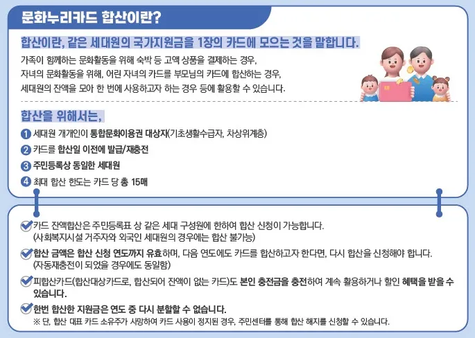 문화누리카드 합산 요약 정보