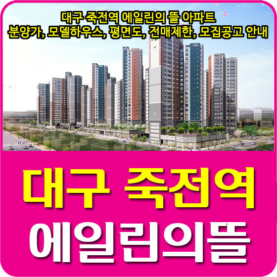  대구 죽전역 에일린의 뜰 아파트 분양가 및 모델하우스, 평면도, 전매제한, 모집공고 안내