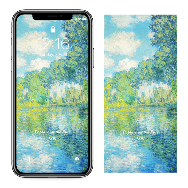 16 엡테강의 포플러 나무 C - Claude Monet 클로드 모네 배경화면