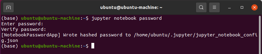 jupyter notebook password