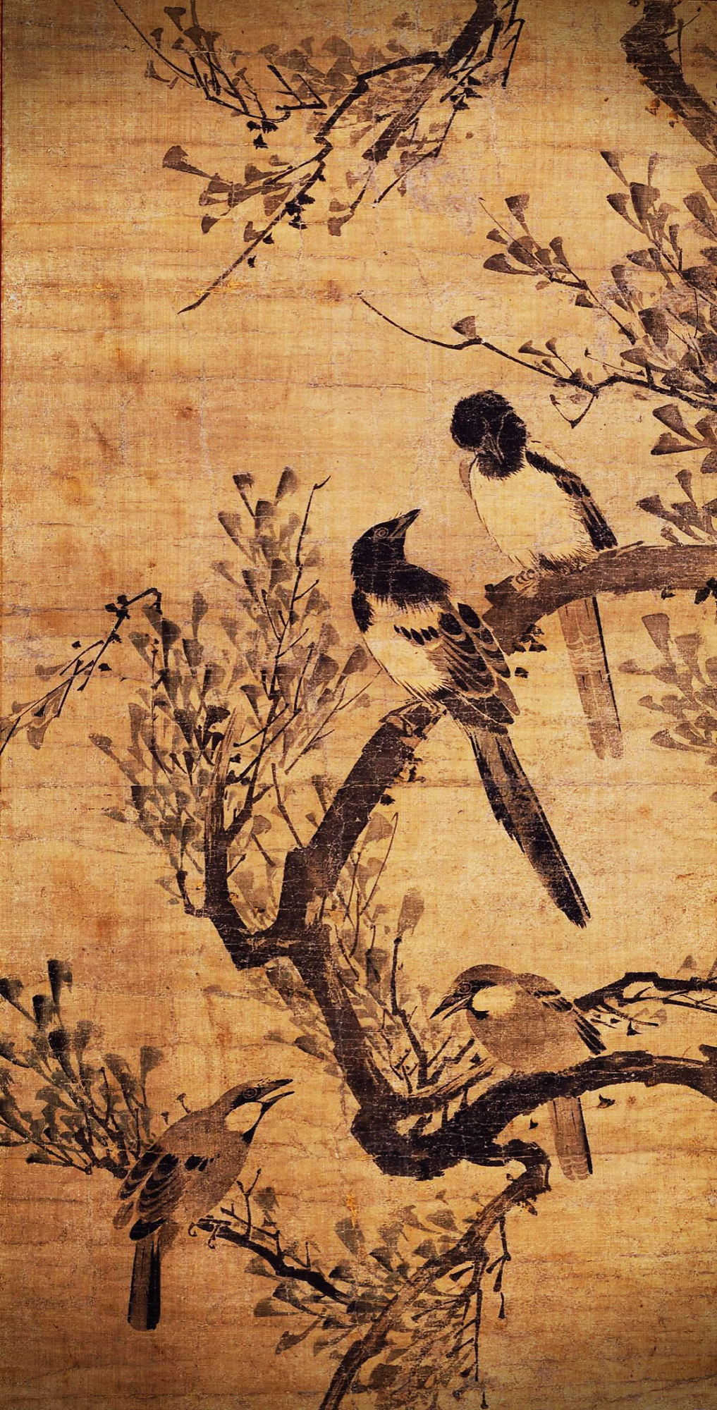  조속 노수서작도 老樹棲鵲圖