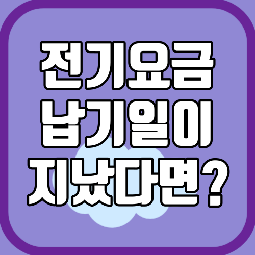 전기요금 납부기한 지났을때 대처법