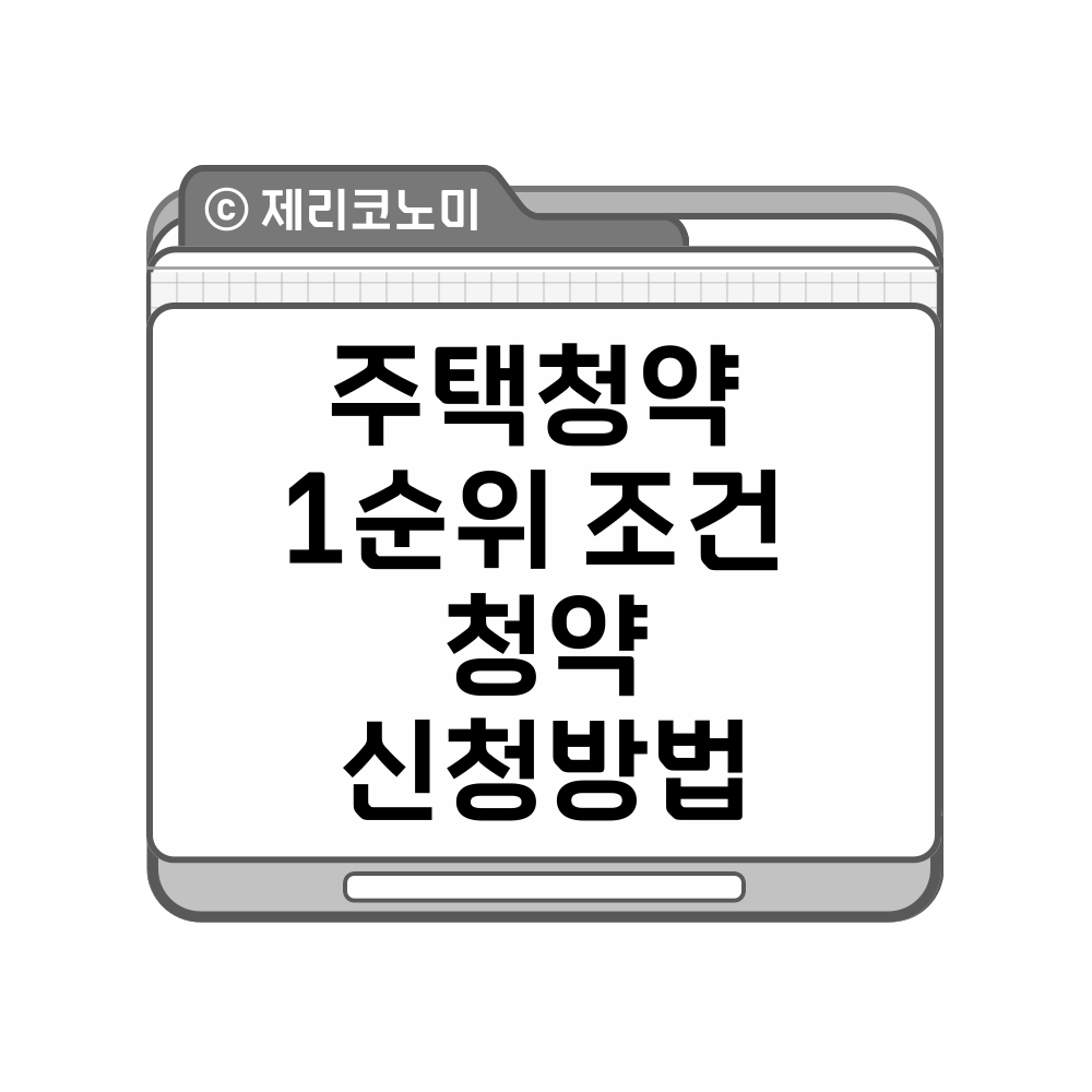 주택청약 1순위 조건, 청약 신청방법 알아보기
