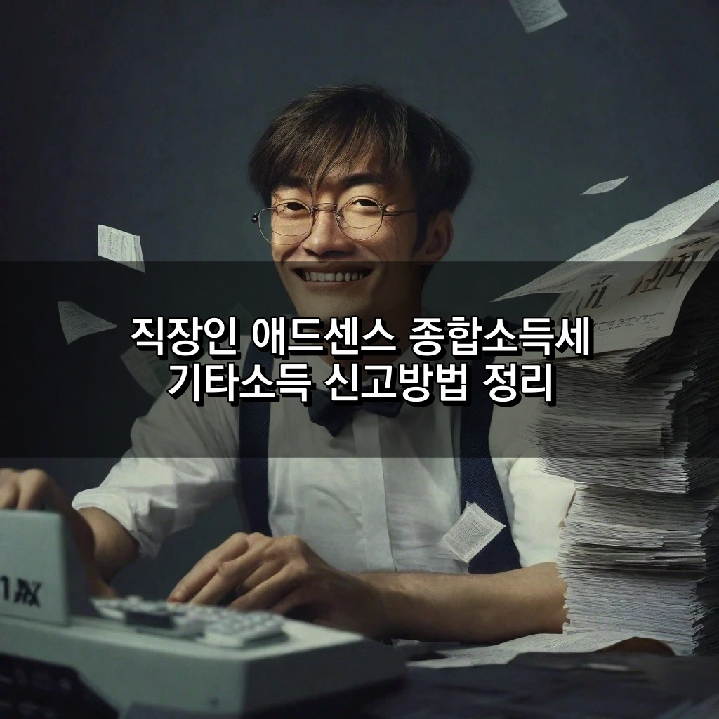 직장인 애드센스 종합소득세 기타소득 신고방법 정리