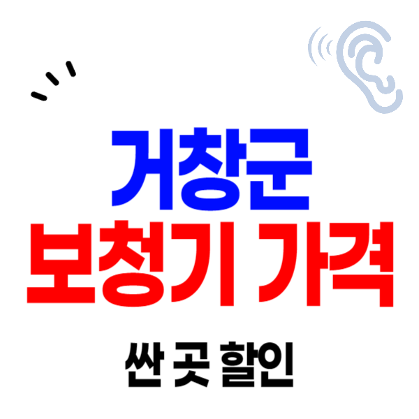 거창군 보청기 가격 잘하는 곳 싼 곳 추천 할인 정부지원금 종류 비교